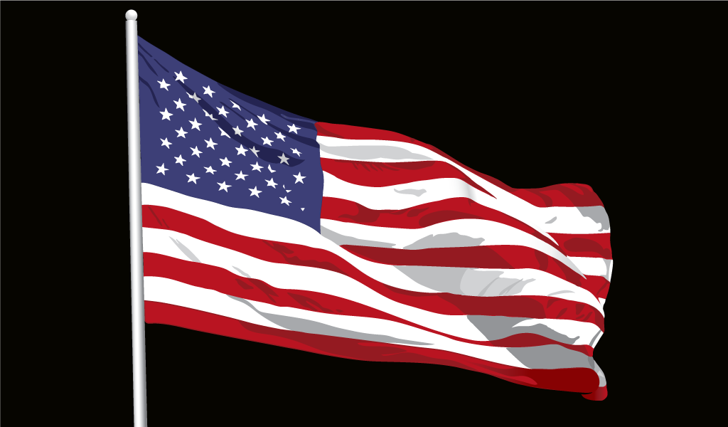 American Flag Vector Illustration